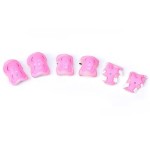 Full protection set, knee, elbow, wrist, pink color, model CSP03